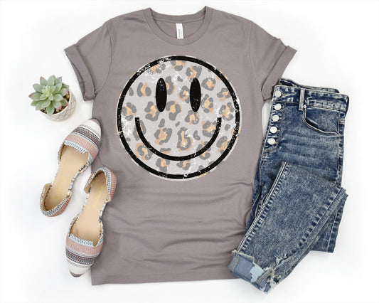 Vintage leopard smiley