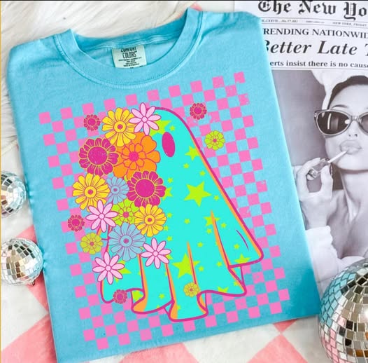 Retro Colorful Ghost