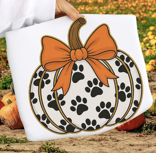 Paw print pumpkin