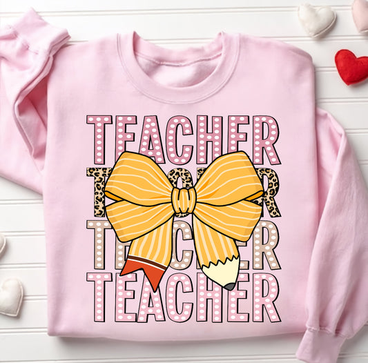 Teacher yellow bow