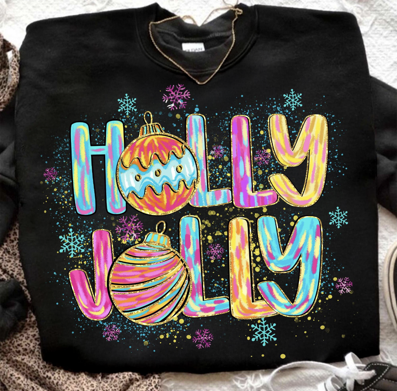 Holly Jolly brush strokes