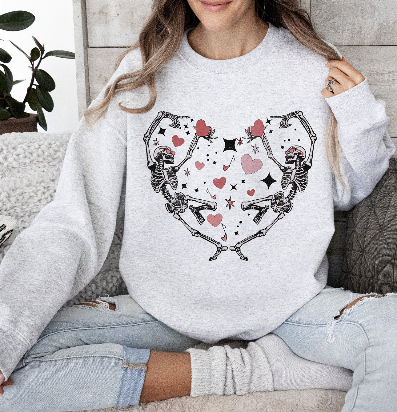 Dancing skeleton hearts