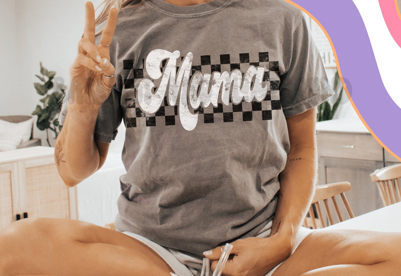 Retro checkered Mama