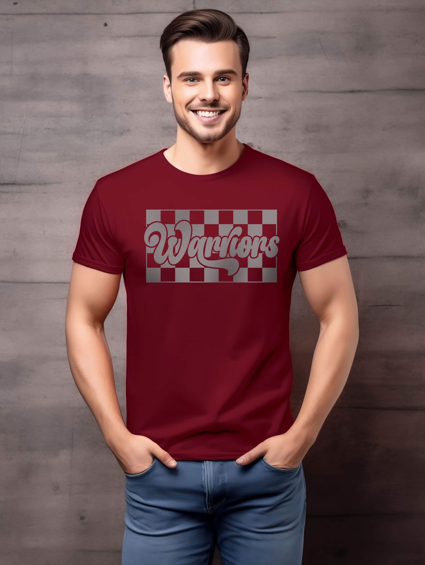 Vintage checkered Warriors