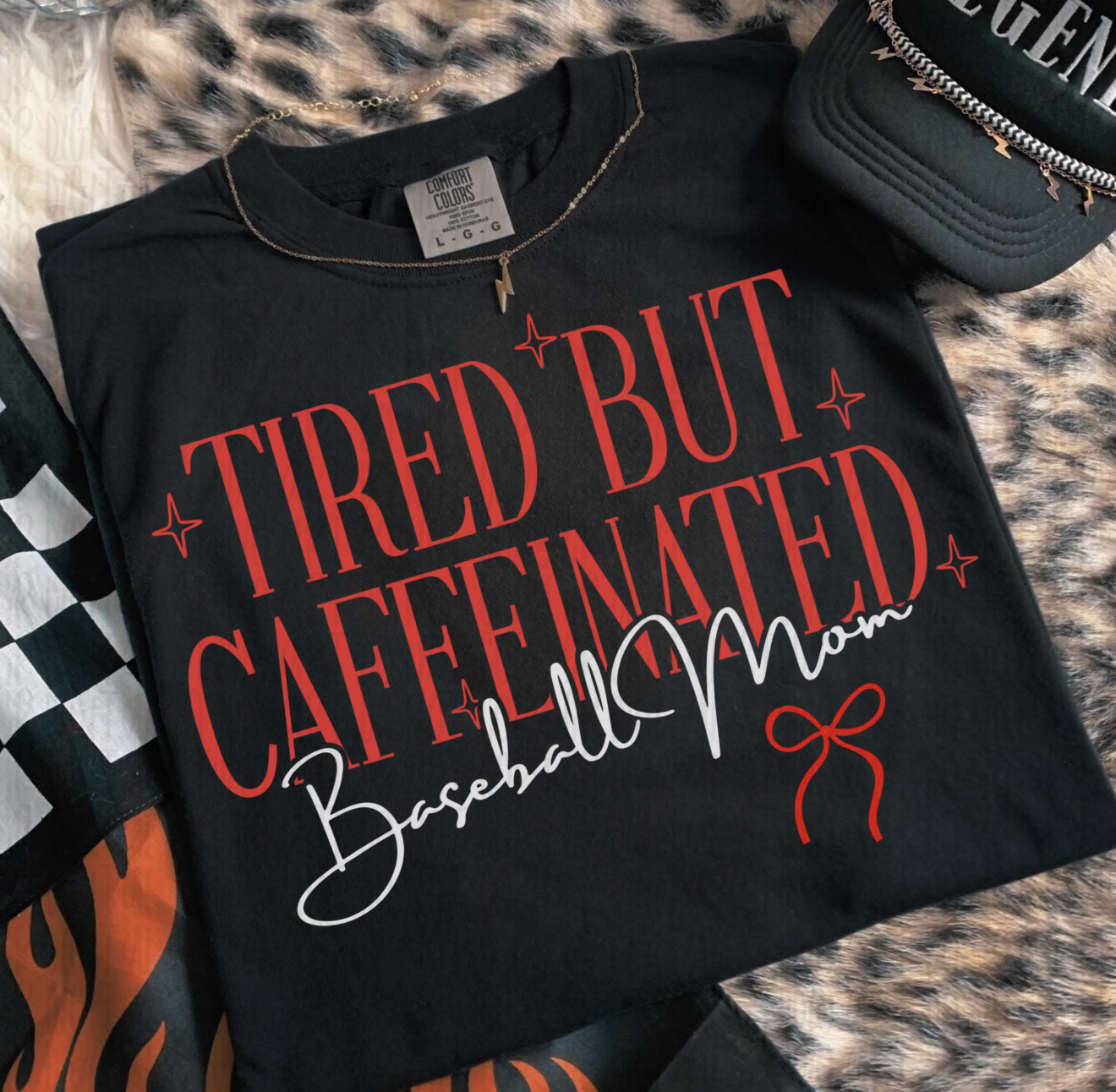 Tired but caffeinated baseball Mama