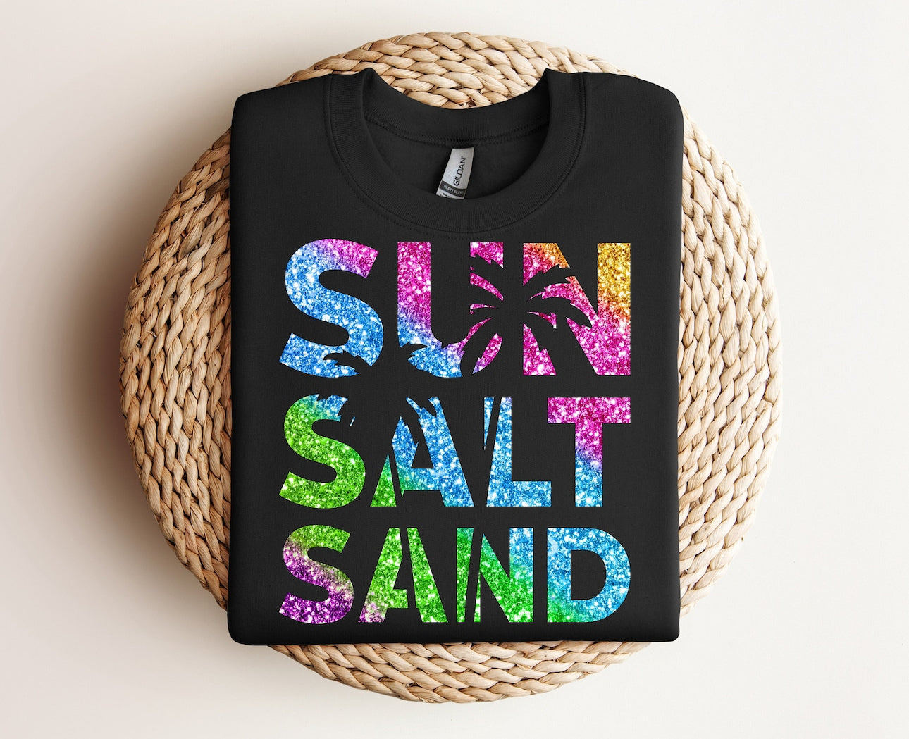 Sun salt sand faux glitter