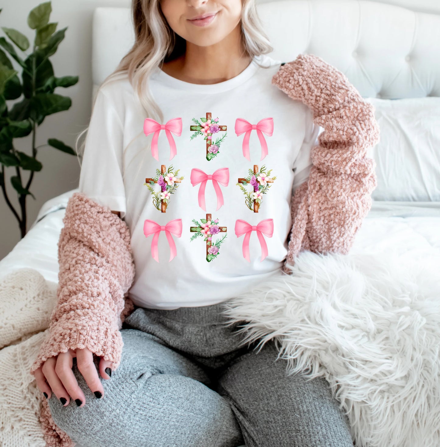 Pink crosses & bows